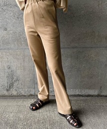 リブストレートリラックスパンツ