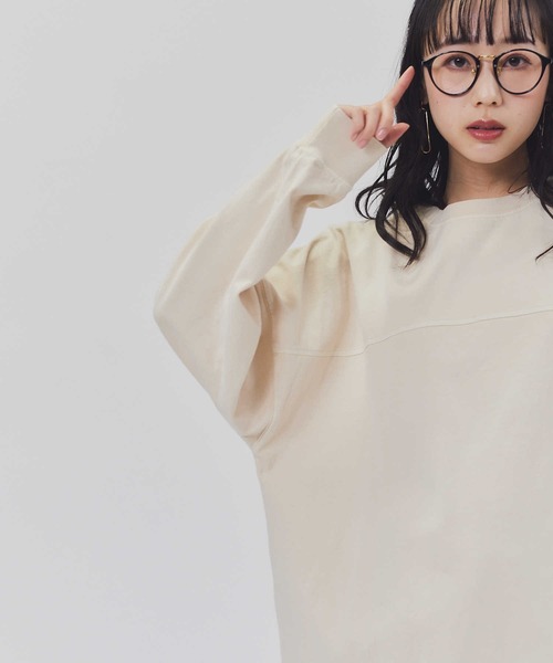 BACK NUMBER（バックナンバー）の「【BACK NUMBER】フットボールチュニック（チュニック・レディース・ピンク/キナリ/ブラック・M/L）」の5枚目の写真