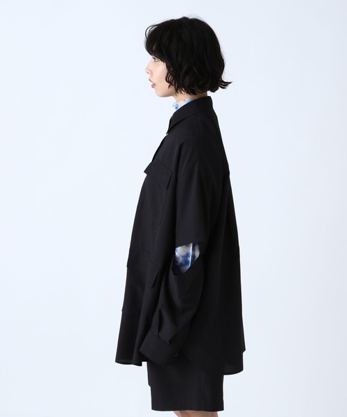 PAGEBOY（ページボーイ）の「ミリタリー2WAYシャツ（シャツ/ブラウス・レディース・チャコールグレー/ブラック/オフホワイト・FREE）」の12枚目の写真