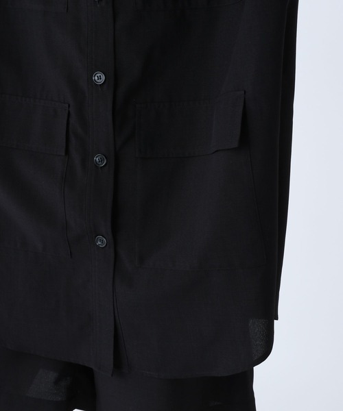 PAGEBOY（ページボーイ）の「ミリタリー2WAYシャツ（シャツ/ブラウス・レディース・チャコールグレー/ブラック/オフホワイト・FREE）」の17枚目の写真