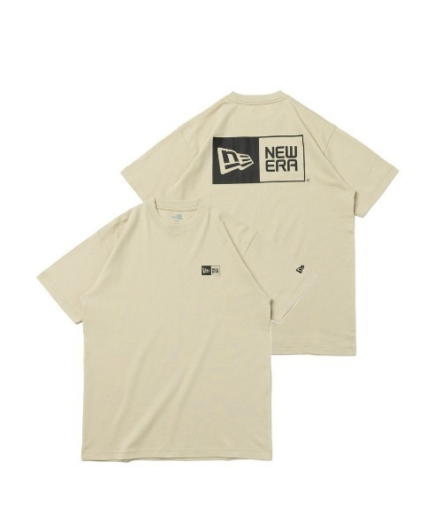 NEW ERA（ニューエラ）の「NEW ERA/ニューエラ バックプリントTシャツ スクエアロゴ/ブランドロゴ クルーネックTシャツ/コットンT ワンポイント 13516803/13516804/13516805/13516806（Tシャツ/カットソー・メンズ・グリーン/ブラック/ホワイト/ベージュ・M/XL/XXL/L）」の3枚目の写真