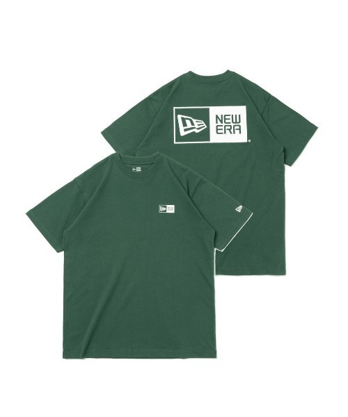 NEW ERA（ニューエラ）の「NEW ERA/ニューエラ バックプリントTシャツ スクエアロゴ/ブランドロゴ クルーネックTシャツ/コットンT ワンポイント 13516803/13516804/13516805/13516806（Tシャツ/カットソー・メンズ・グリーン/ブラック/ホワイト/ベージュ・M/XL/XXL/L）」の4枚目の写真