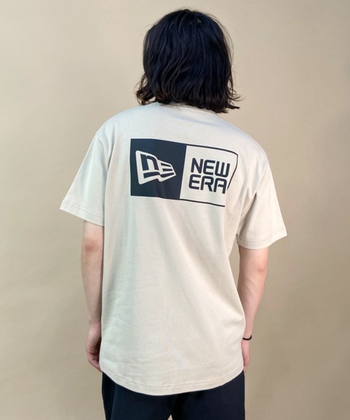 NEW ERA（ニューエラ）の「NEW ERA/ニューエラ バックプリントTシャツ スクエアロゴ/ブランドロゴ クルーネックTシャツ/コットンT ワンポイント 13516803/13516804/13516805/13516806（Tシャツ/カットソー・メンズ・グリーン/ブラック/ホワイト/ベージュ・M/XL/XXL/L）」の22枚目の写真