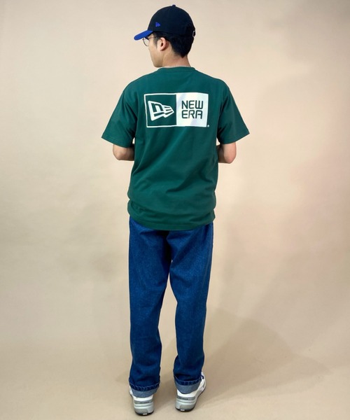 海外限定 New Era ロゴ バックプリント Tシャツ NEW ERA/ニューエラ バックプリントTシャツ スクエアロゴ