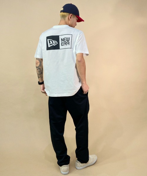 NEW ERA（ニューエラ）の「NEW ERA/ニューエラ バックプリントTシャツ スクエアロゴ/ブランドロゴ クルーネックTシャツ/コットンT ワンポイント 13516803/13516804/13516805/13516806（Tシャツ/カットソー・メンズ・グリーン/ブラック/ホワイト/ベージュ・M/XL/XXL/L）」の11枚目の写真