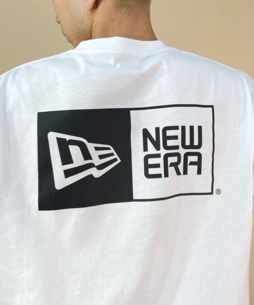 NEW ERA（ニューエラ）の「NEW ERA/ニューエラ バックプリントTシャツ スクエアロゴ/ブランドロゴ クルーネックTシャツ/コットンT ワンポイント 13516803/13516804/13516805/13516806（Tシャツ/カットソー・メンズ・グリーン/ブラック/ホワイト/ベージュ・M/XL/XXL/L）」の8枚目の写真