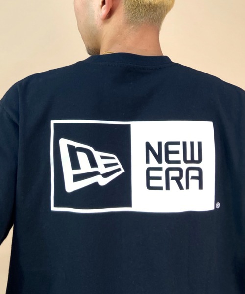 NEW ERA（ニューエラ）の「NEW ERA/ニューエラ バックプリントTシャツ スクエアロゴ/ブランドロゴ クルーネックTシャツ/コットンT ワンポイント 13516803/13516804/13516805/13516806（Tシャツ/カットソー・メンズ・グリーン/ブラック/ホワイト/ベージュ・M/XL/XXL/L）」の15枚目の写真