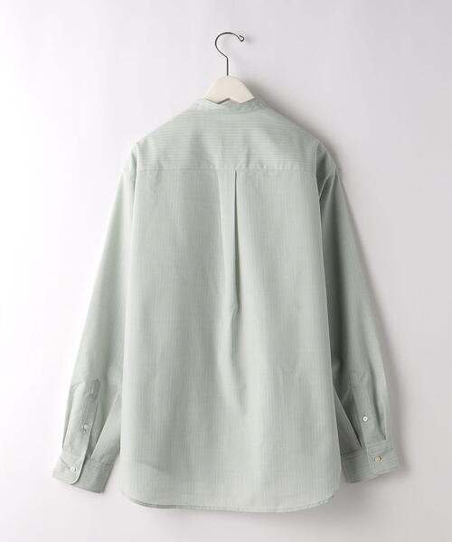 green label relaxing(グリーンレーベルリラクシング)の「TWトロ ストライプ ジャストルーズ バンドカラー シャツ -ウォッシャブル・ストレッチ・防シワ-(シャツ/ブラウス・メンズ・グレー/ライトブルー・S/L/M/XL)」の10枚目の写真