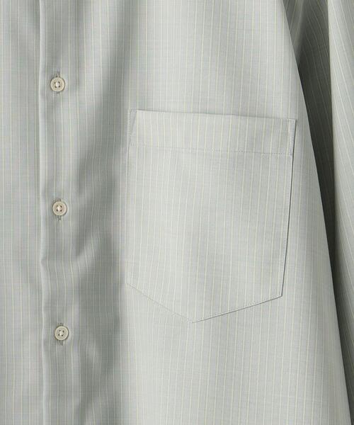 green label relaxing(グリーンレーベルリラクシング)の「TWトロ ストライプ ジャストルーズ バンドカラー シャツ -ウォッシャブル・ストレッチ・防シワ-(シャツ/ブラウス・メンズ・グレー/ライトブルー・S/L/M/XL)」の16枚目の写真