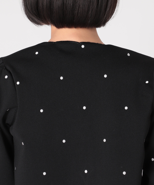 U by SPICK&SPAN(ユーバイスピックアンドスパン)の「ドット刺繍ニットカーディガン(カーディガン/ボレロ・レディース・アイボリー/パープル/ブラック・FREE)」の21枚目の写真