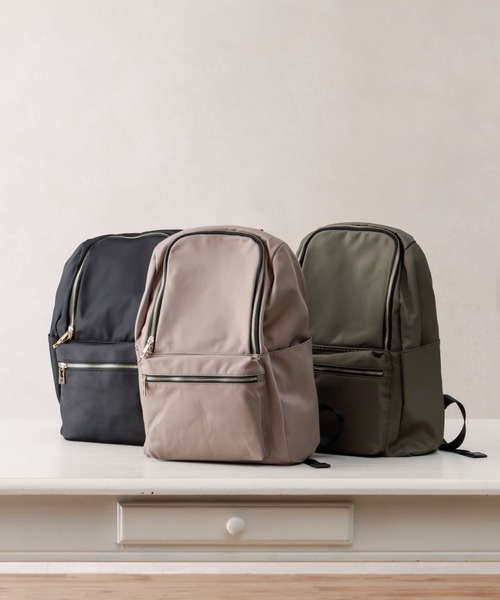 Chez toi(シェトワ)の「【WEB限定】9ポケットリュック(バックパック/リュック・レディース・グレー/ブラック/カーキ・FREE)」の9枚目の写真