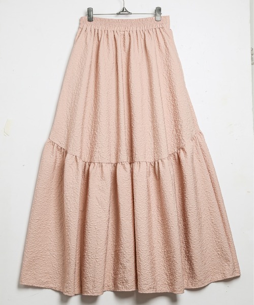 SUGAR BISKET（シュガービスケット）の「ジャガード風ギャザースカート（スカート・レディース・ホワイト/ライトグレー/ブラック/ピンク/ブルー・フリー）」の17枚目の写真