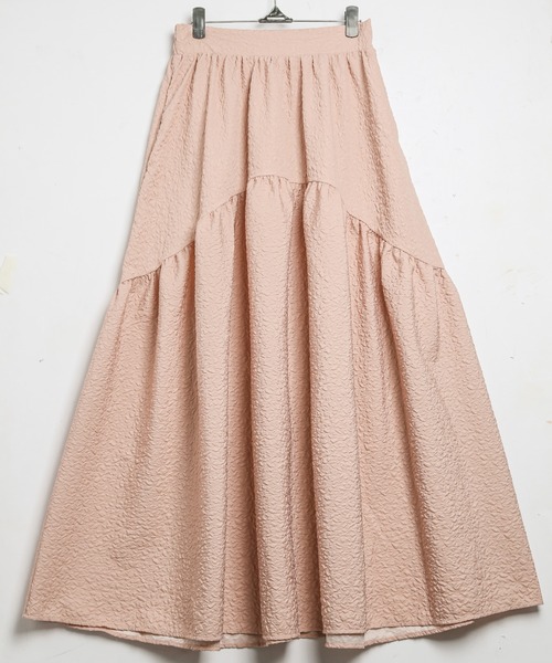 SUGAR BISKET（シュガービスケット）の「ジャガード風ギャザースカート（スカート・レディース・ホワイト/ライトグレー/ブラック/ピンク/ブルー・フリー）」の18枚目の写真