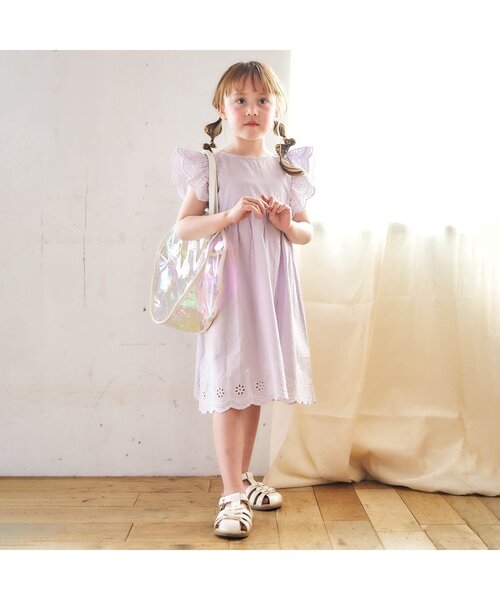 apres les cours（アプレレクール）の「お花モチーフシャイニークリアバッグ（スイムグッズ・キッズ・ピンク/レインボー・FREE）」の5枚目の写真