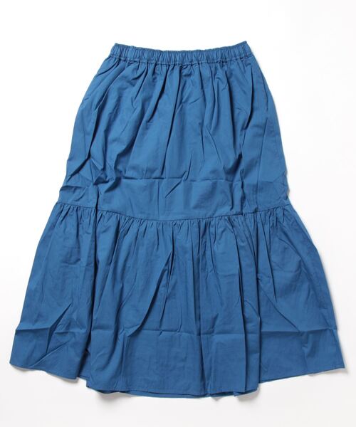Le temps riche(ルタンリッシュ)の「ティアードロングスカート <Le temps riche>(スカート・レディース・ブルー/ストライプ・M/L/LL)」の14枚目の写真