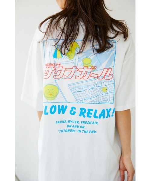 RODEO CROWNS WIDE BOWL（ロデオクラウンズワイドボウル）の「サウナボーイ S&R Ｔシャツワンピース（ワンピース・レディース・ブラック/ライトピンク/オフホワイト/ブルー・FREE）」の2枚目の写真