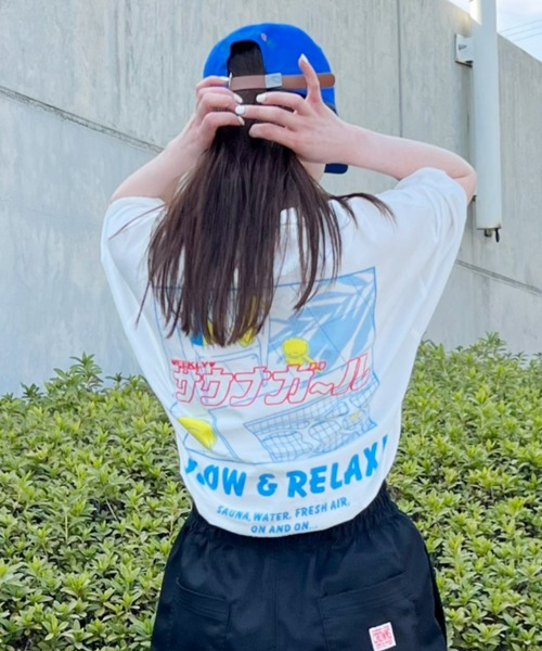 RODEO CROWNS WIDE BOWL（ロデオクラウンズワイドボウル）の「サウナボーイ S&R Ｔシャツワンピース（ワンピース・レディース・ブラック/ライトピンク/オフホワイト/ブルー・FREE）」の17枚目の写真