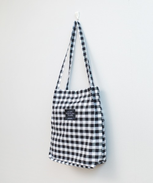 ギンガムチェック ロゴキャンバストートバッグ（トートバッグ
