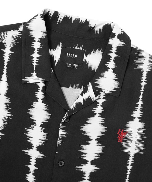 HUF（ハフ）の「SEISMOGRAM RESORT SHIRT / HUF シャツ（シャツ/ブラウス・メンズ・ブラック/オリーブ・MEDIUM/X-LARGE/LARGE/SMALL/XX-LARGE）」の15枚目の写真