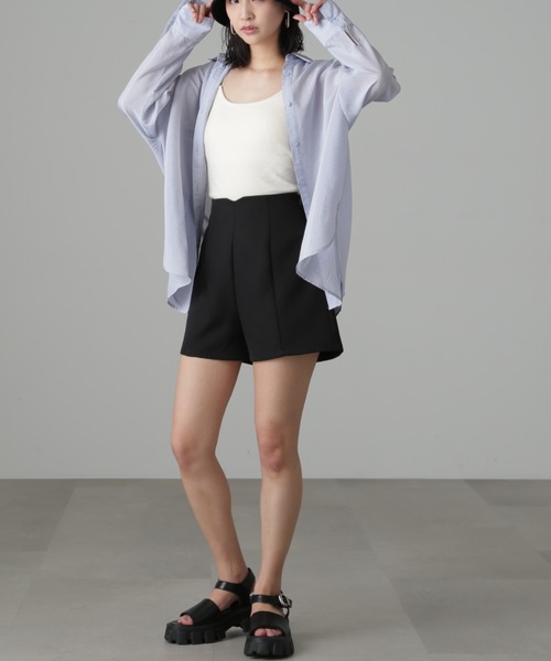 FREE'S MART（フリーズマート）の「◆ハイウエストギンガムショートパンツ（その他パンツ・レディース・ブラック/ブラウン系その他/ベージュ系その他・SMALL/MEDIUM）」の15枚目の写真