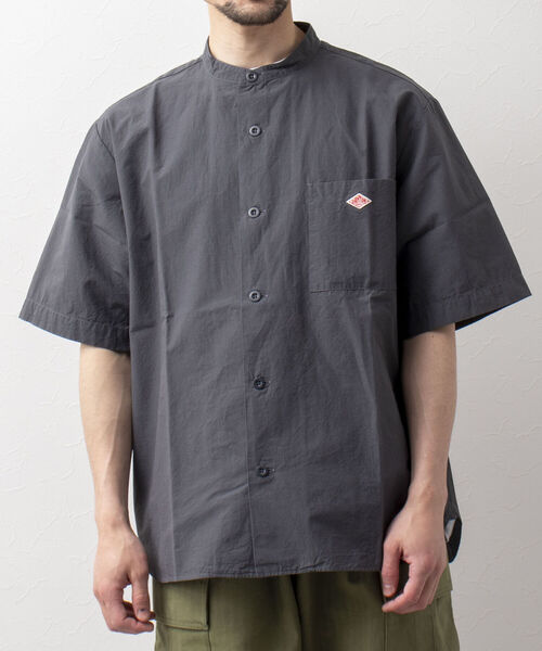 NOLLEY'S goodman(ノーリーズグッドマン)の「【DANTON/ダントン】BAND COLLAR SHIRT SS SCL 半袖バンドカラーシャツ(シャツ/ブラウス・メンズ・チャコールグレー/アイボリー・44/40/38/42)」の2枚目の写真
