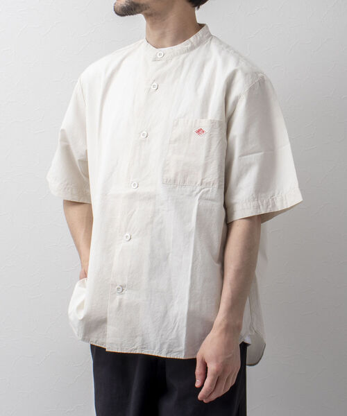 NOLLEY'S goodman(ノーリーズグッドマン)の「【DANTON/ダントン】BAND COLLAR SHIRT SS SCL 半袖バンドカラーシャツ(シャツ/ブラウス・メンズ・チャコールグレー/アイボリー・44/40/38/42)」の3枚目の写真