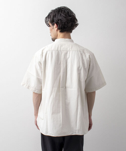 NOLLEY'S goodman(ノーリーズグッドマン)の「【DANTON/ダントン】BAND COLLAR SHIRT SS SCL 半袖バンドカラーシャツ(シャツ/ブラウス・メンズ・チャコールグレー/アイボリー・44/40/38/42)」の6枚目の写真