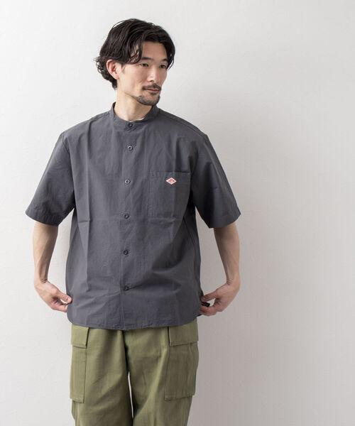NOLLEY'S goodman(ノーリーズグッドマン)の「【DANTON/ダントン】BAND COLLAR SHIRT SS SCL 半袖バンドカラーシャツ(シャツ/ブラウス・メンズ・チャコールグレー/アイボリー・44/40/38/42)」の13枚目の写真
