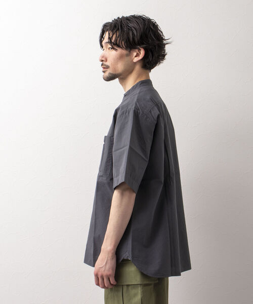 NOLLEY'S goodman(ノーリーズグッドマン)の「【DANTON/ダントン】BAND COLLAR SHIRT SS SCL 半袖バンドカラーシャツ(シャツ/ブラウス・メンズ・チャコールグレー/アイボリー・44/40/38/42)」の14枚目の写真
