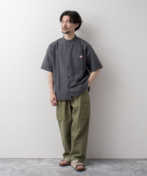 NOLLEY'S goodman(ノーリーズグッドマン)の「【DANTON/ダントン】BAND COLLAR SHIRT SS SCL 半袖バンドカラーシャツ(シャツ/ブラウス・メンズ・チャコールグレー/アイボリー・44/40/38/42)」の15枚目の写真