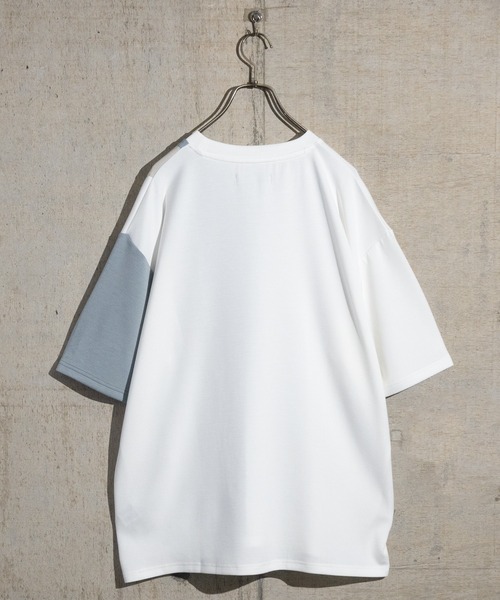 Naive magic(ナイーブマジック)の「【a】とろみポンチ ボディ切替 スリット BIG TEE(Tシャツ/カットソー・メンズ・ホワイト/グレイッシュベージュ/ブラック・MEDIUM/LARGE)」の18枚目の写真