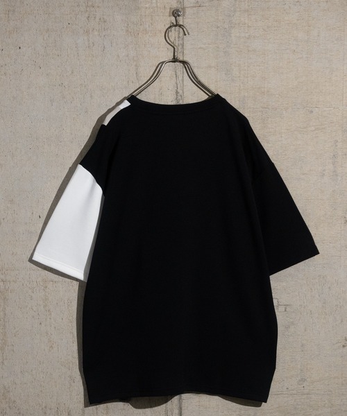 Naive magic(ナイーブマジック)の「【a】とろみポンチ ボディ切替 スリット BIG TEE(Tシャツ/カットソー・メンズ・ホワイト/グレイッシュベージュ/ブラック・MEDIUM/LARGE)」の20枚目の写真