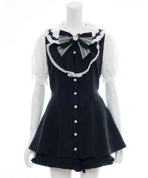 Secret Honey(シークレットハニー)の「バラレースラッフルセットアップ(セットアップ・レディース・ブラックミックス/ピンク/ブラック/ライトブラック・MEDIUM)」の7枚目の写真