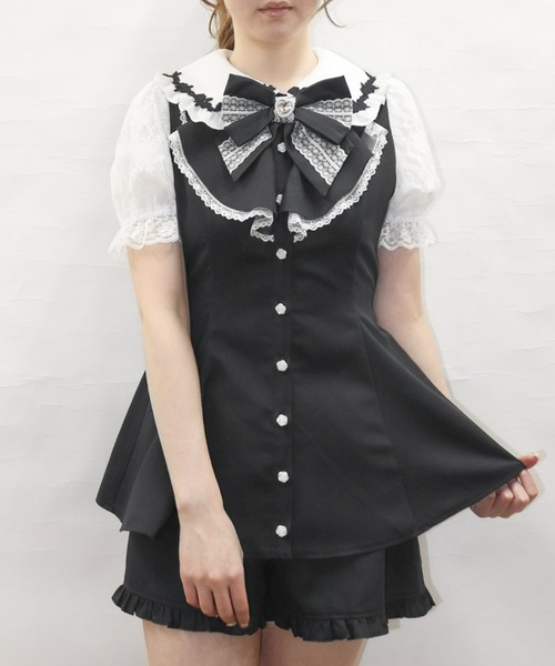 Secret Honey(シークレットハニー)の「バラレースラッフルセットアップ(セットアップ・レディース・ブラックミックス/ピンク/ブラック/ライトブラック・MEDIUM)」の5枚目の写真