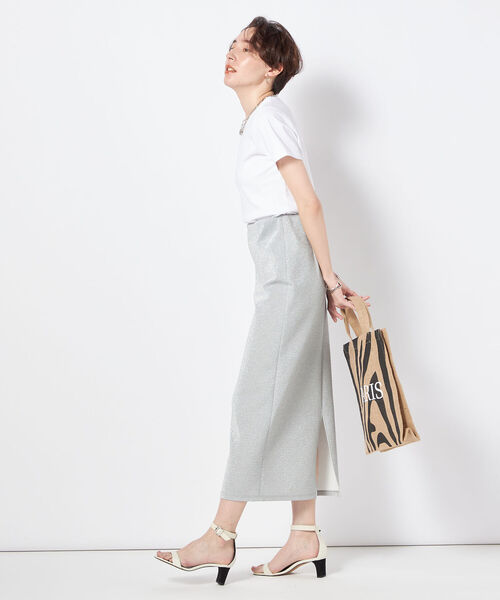 NOLLEY’S Sophi（ノーリーズソフィ）の「ラメジャージタイトスカート（スカート・レディース・シルバー・36/38）」の7枚目の写真