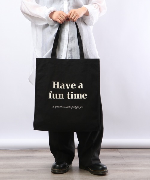 FUNALIVE(ファンアライブ)の「JOUET JOUET ロゴ刺繍カラフルトートバッグ(トートバッグ・レディース・ブラック/グレイッシュブルー/ミント/ピンク/アイボリー・FREE)」の3枚目の写真