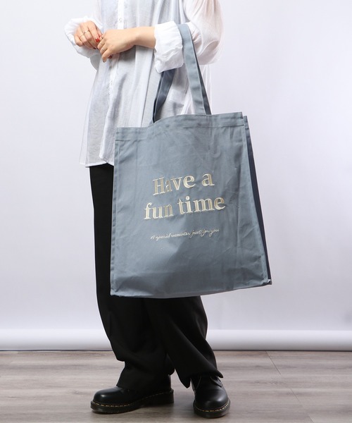 FUNALIVE(ファンアライブ)の「JOUET JOUET ロゴ刺繍カラフルトートバッグ(トートバッグ・レディース・ブラック/グレイッシュブルー/ミント/ピンク/アイボリー・FREE)」の18枚目の写真