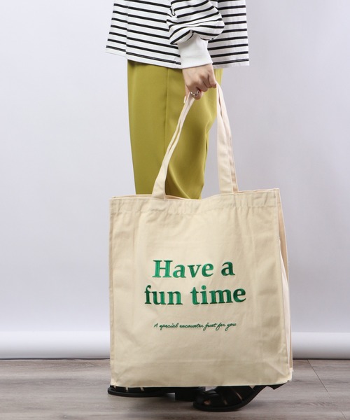 FUNALIVE(ファンアライブ)の「JOUET JOUET ロゴ刺繍カラフルトートバッグ(トートバッグ・レディース・ブラック/グレイッシュブルー/ミント/ピンク/アイボリー・FREE)」の10枚目の写真