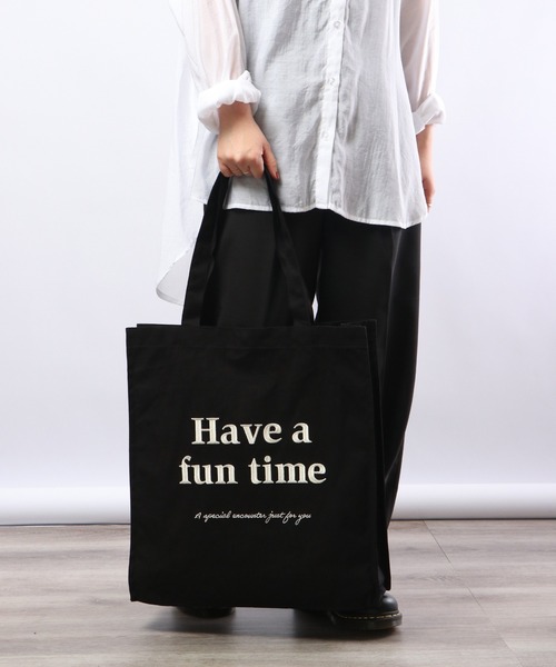 FUNALIVE(ファンアライブ)の「JOUET JOUET ロゴ刺繍カラフルトートバッグ(トートバッグ・レディース・ブラック/グレイッシュブルー/ミント/ピンク/アイボリー・FREE)」の12枚目の写真