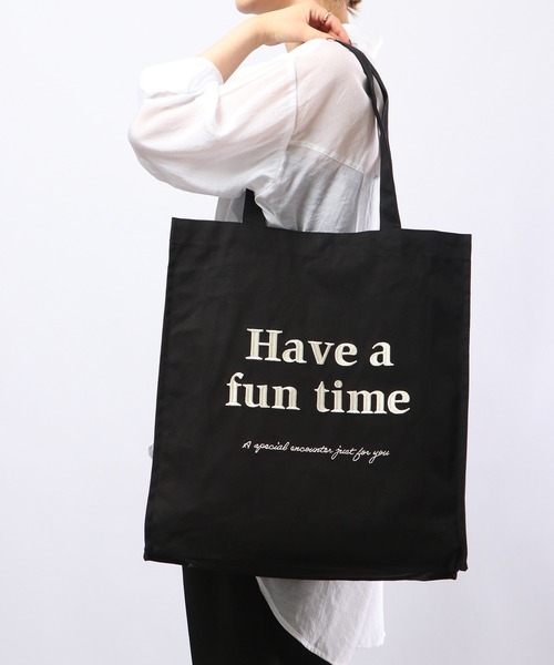FUNALIVE(ファンアライブ)の「JOUET JOUET ロゴ刺繍カラフルトートバッグ(トートバッグ・レディース・ブラック/グレイッシュブルー/ミント/ピンク/アイボリー・FREE)」の14枚目の写真
