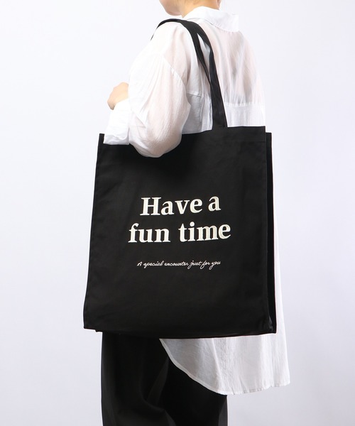 FUNALIVE(ファンアライブ)の「JOUET JOUET ロゴ刺繍カラフルトートバッグ(トートバッグ・レディース・ブラック/グレイッシュブルー/ミント/ピンク/アイボリー・FREE)」の15枚目の写真