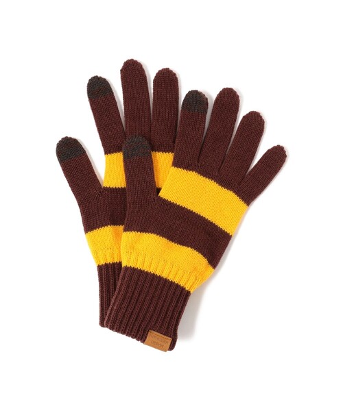 BEAMS BOY(ビームスボーイ)の「INFIELDER DESIGN × BEAMS BOY / ボーダー グローブ(手袋・レディース・ブラウン/レッド/ブルー・ONE SIZE)」の5枚目の写真