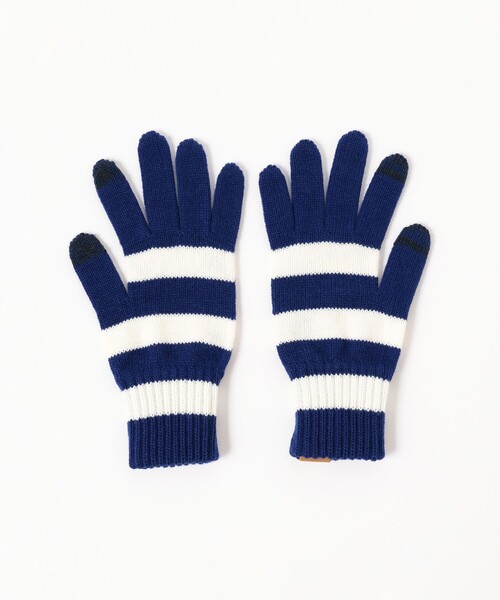 BEAMS BOY(ビームスボーイ)の「INFIELDER DESIGN × BEAMS BOY / ボーダー グローブ(手袋・レディース・ブラウン/レッド/ブルー・ONE SIZE)」の14枚目の写真
