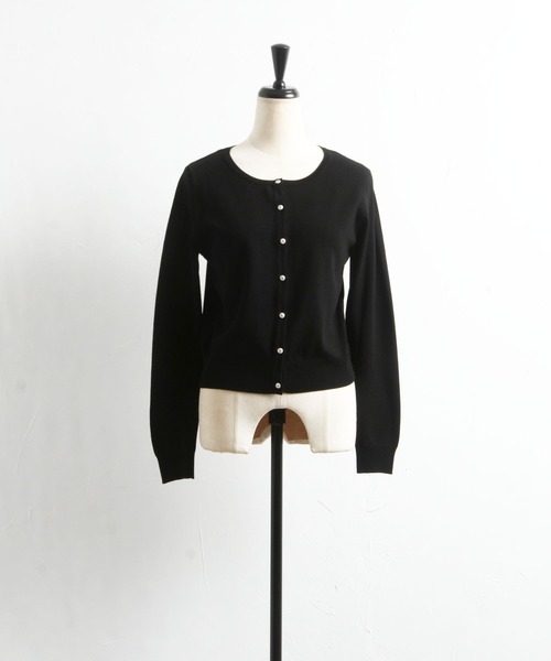 tocco closet(トッコ クローゼット)の「UVカット&接触冷感♪クリアビジュー釦カーディガン(カーディガン/ボレロ・レディース・オフホワイト/ブラック/サックスブルー・M)」の17枚目の写真