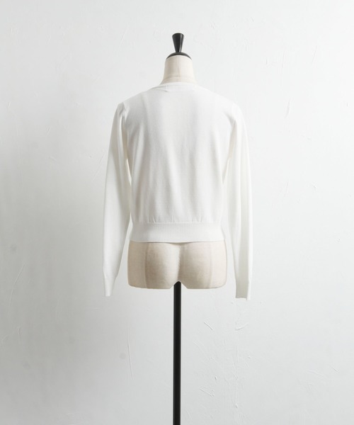 tocco closet(トッコ クローゼット)の「UVカット&接触冷感♪クリアビジュー釦カーディガン(カーディガン/ボレロ・レディース・オフホワイト/ブラック/サックスブルー・M)」の21枚目の写真
