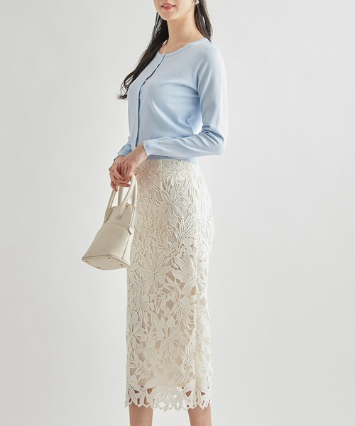 tocco closet(トッコ クローゼット)の「UVカット&接触冷感♪クリアビジュー釦カーディガン(カーディガン/ボレロ・レディース・オフホワイト/ブラック/サックスブルー・M)」の14枚目の写真