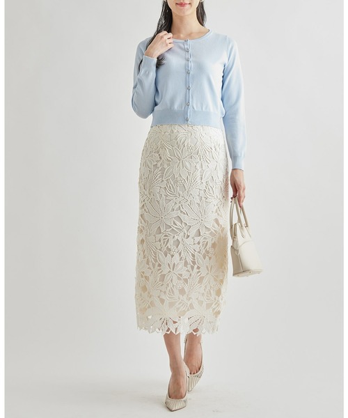 tocco closet(トッコ クローゼット)の「UVカット&接触冷感♪クリアビジュー釦カーディガン(カーディガン/ボレロ・レディース・オフホワイト/ブラック/サックスブルー・M)」の13枚目の写真
