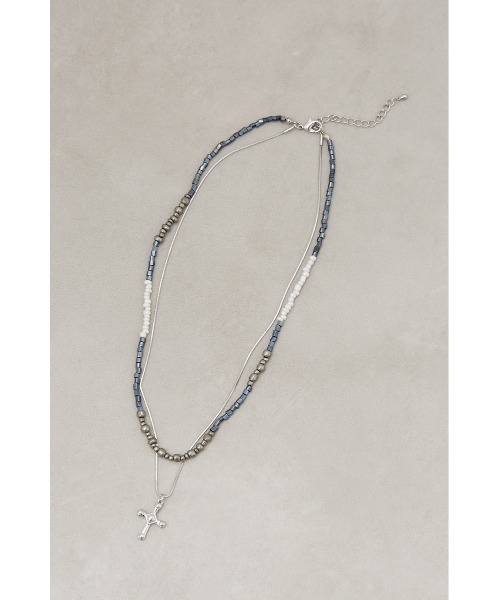 AZUL by moussy(アズールバイマウジー)の「ビーズ2連ネックレス(ネックレス・レディース・ブラック/オレンジ・FREE)」の12枚目の写真