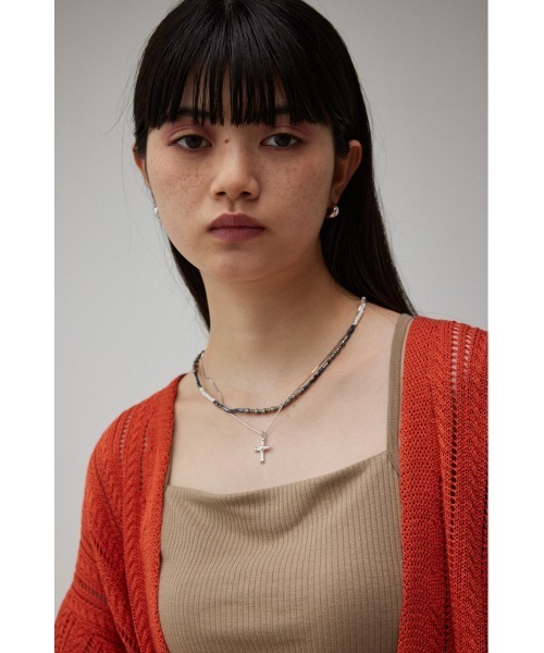 AZUL by moussy(アズールバイマウジー)の「ビーズ2連ネックレス(ネックレス・レディース・ブラック/オレンジ・FREE)」の13枚目の写真