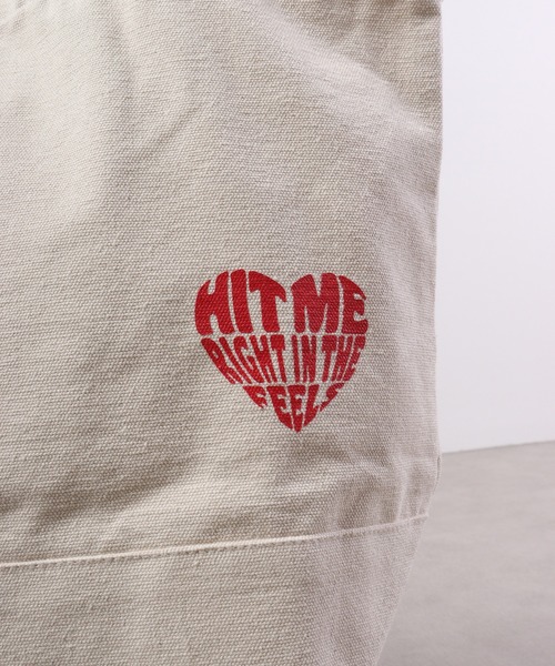 MODISH GAZE(モディシュガゼ)の「MODISH GAZE ハートロゴ キャンバス2WAYトートバッグ(トートバッグ・メンズ・ブラック/ホワイト系・F)」の6枚目の写真